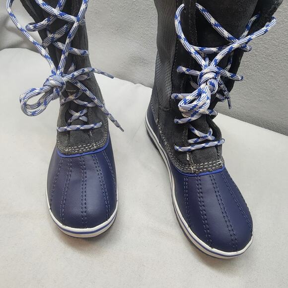 L.L. Bean Youth Size 3 Tek 2.5 Primaloft 200 Gram Blue/Grey Hiking Boot‎ - Picture 2 of 9